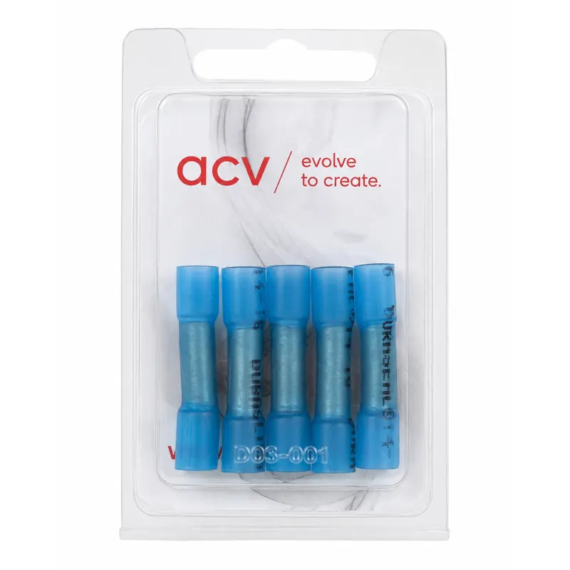 ACV - Stoßverbinder 1,5 mm²-2,5 mm² blau NYDS 5 Stück
