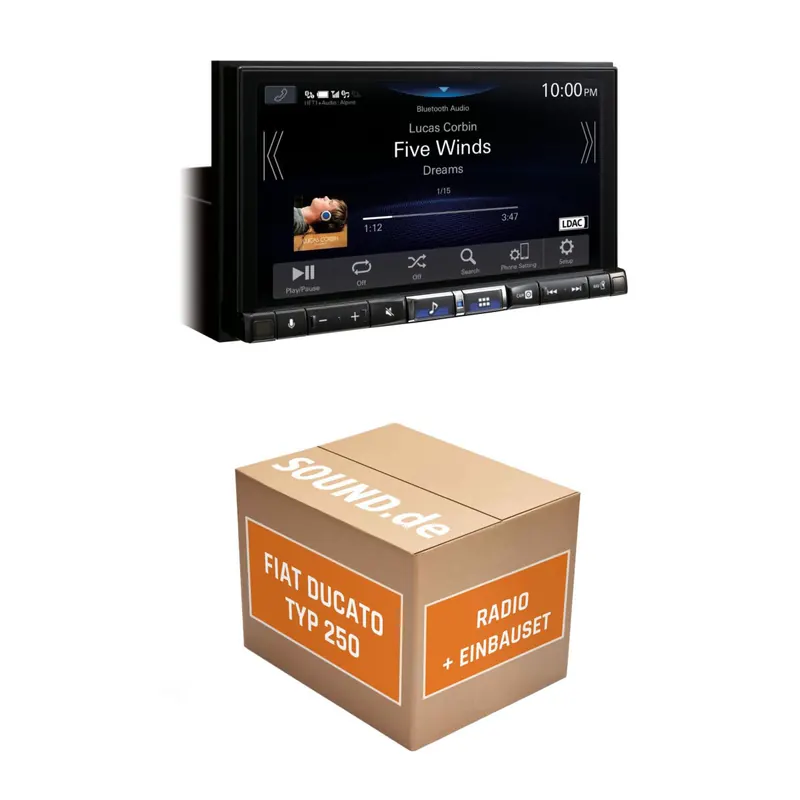 Autoradio Einbaupaket Alpine iLX passend für Fiat Ducato III Typ 250 (11/2021-2025) | Wireless Apple CarPlay Wireless Android Auto