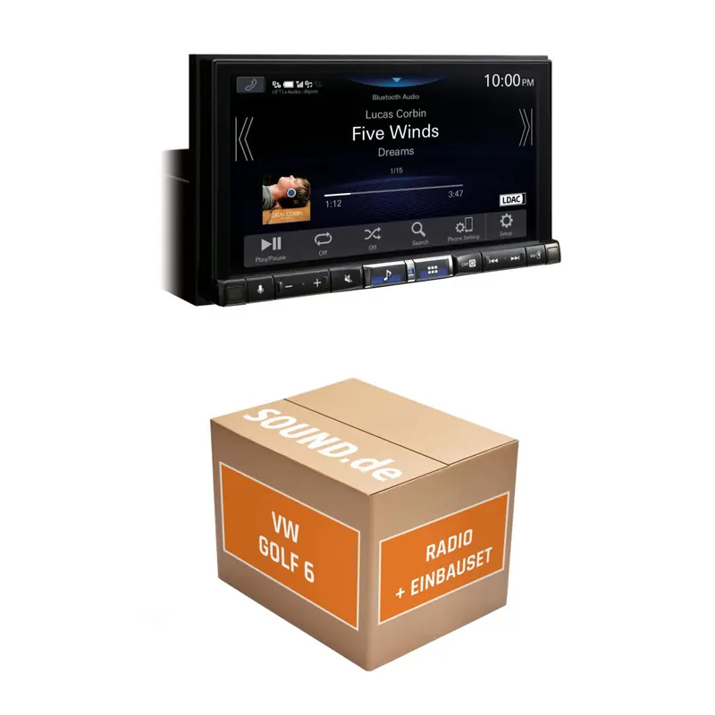Autoradio Einbaupaket Alpine iLX passend für VW Golf VI (2008-2016) | Wireless Apple CarPlay Wireless Android Auto
