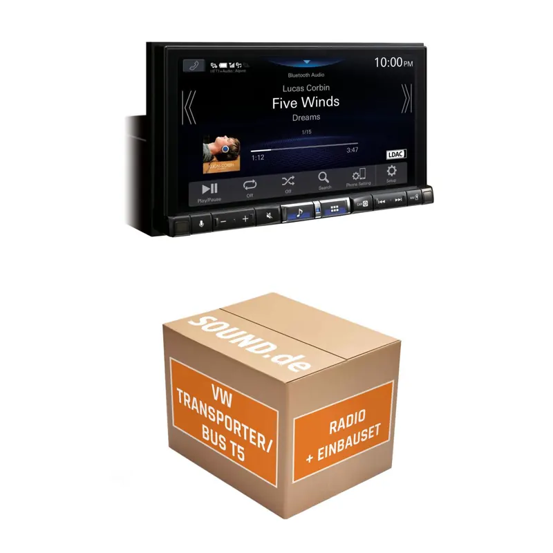 Autoradio Einbaupaket Alpine iLX passend für VW T5 (2003-06-2015) | Wireless Apple CarPlay Wireless Android Auto