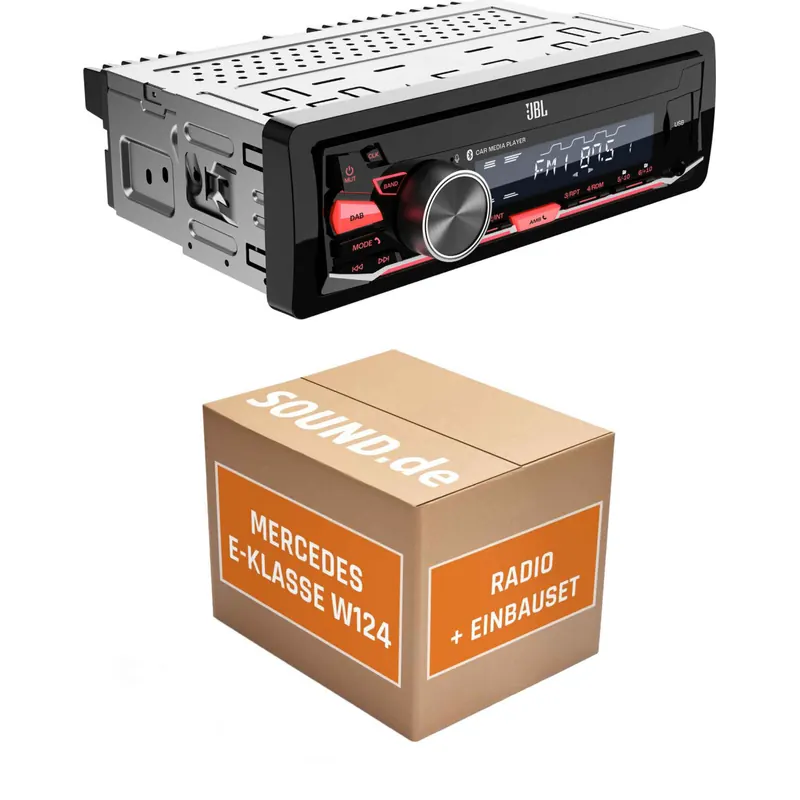 Autoradio Einbaupaket JBL Celebrity passend für Mercedes E-Klasse W124 (1984-1995) | Bluetooth DAB+ USB