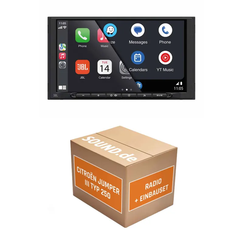 Autoradio Einbaupaket JBL Legend passend für Citroën Jumper III (06/2011-05/2014) | CarPlay Wireless Android Auto Wireless