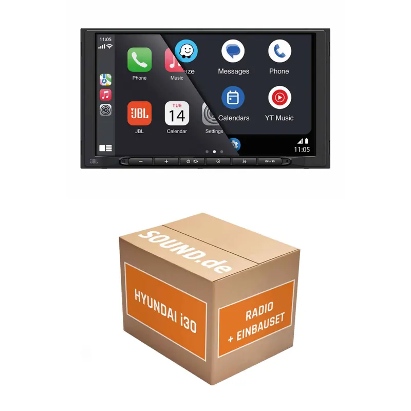Autoradio Einbaupaket JBL Legend passend für Hyundai i30 FD 2007-2012 | CarPlay Wireless Android Auto Wireless
