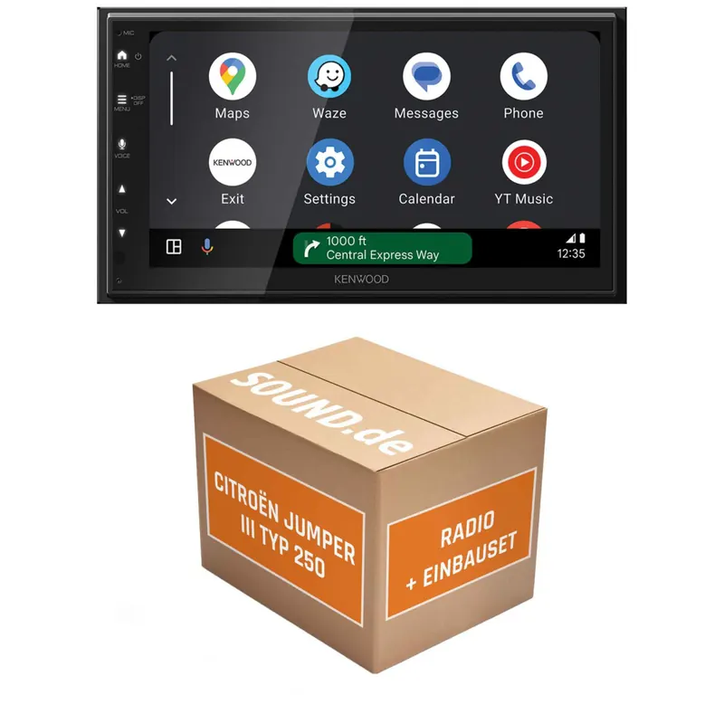 Autoradio Einbaupaket Kenwood DMX passend für Citroën Jumper III (06/2011-05/2014) | CarPlay Wireless Android Auto Wireless