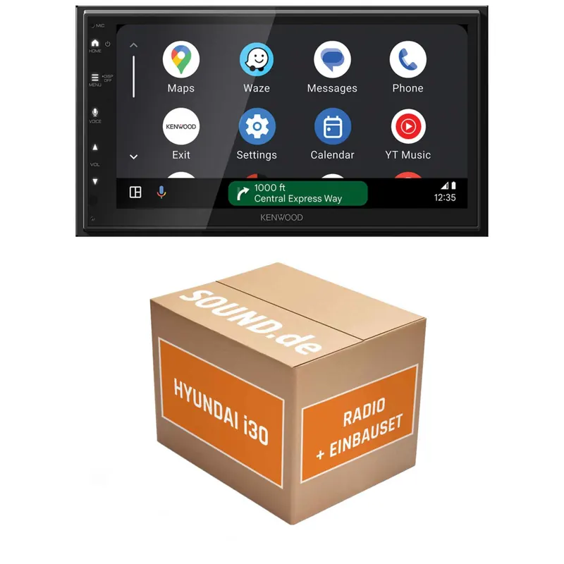 Autoradio Einbaupaket Kenwood DMX passend für Hyundai i30 FD 2007-2012 | CarPlay Wireless Android Auto Wireless