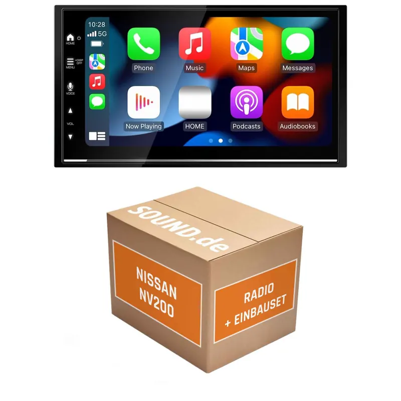 Autoradio Einbaupaket Kenwood DMX passend für Nissan NV200 (2009-2021) | (Wireless) Apple CarPlay (Wireless) Android Auto