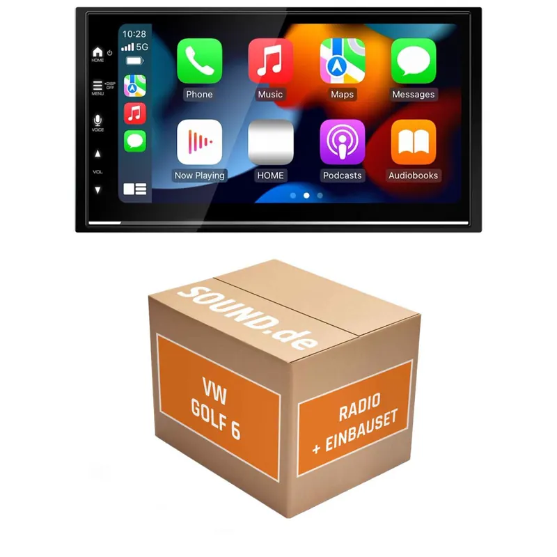 Autoradio Einbaupaket Kenwood DMX passend für VW Golf VI (2008-2016) | (Wireless) Apple CarPlay (Wireless) Android Auto