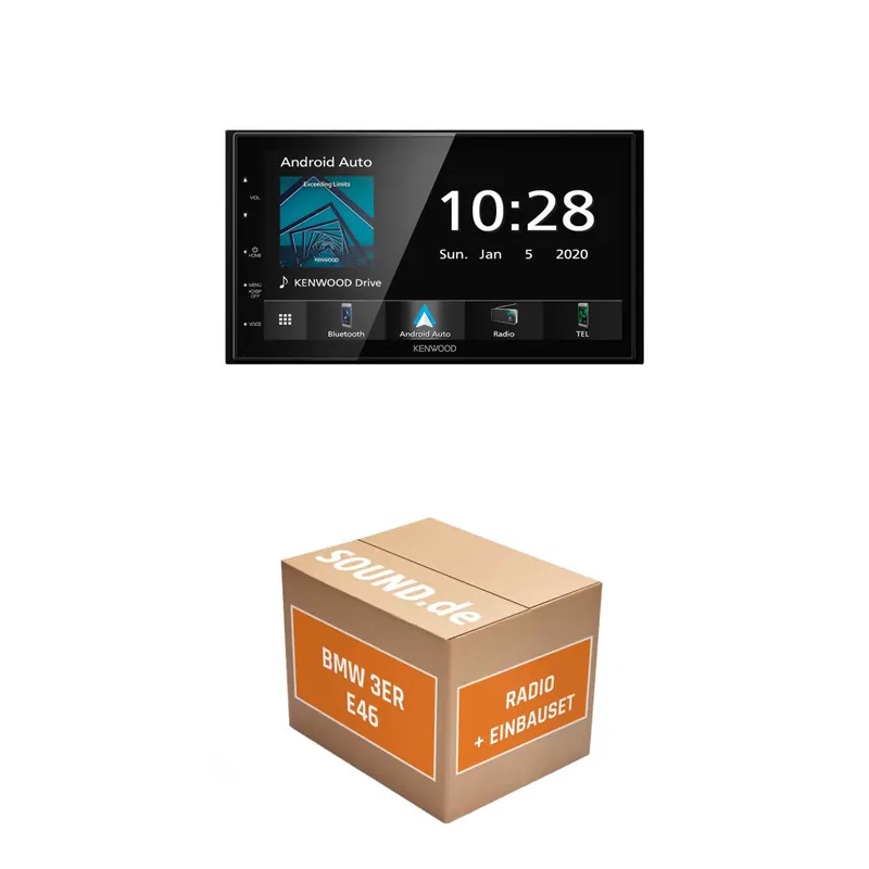 Autoradio Einbaupaket Kenwood DMX5020BTS passend für BMW 3er E46 | Apple CarPlay Android Auto .