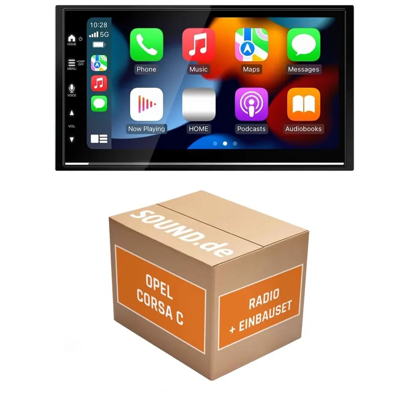 Autoradio Einbaupaket Kenwood DMX7722DABS für Opel Corsa C mit CDR 2005 Schwarz (Wireless) Apple CarPlay (Wireless) Android Auto
