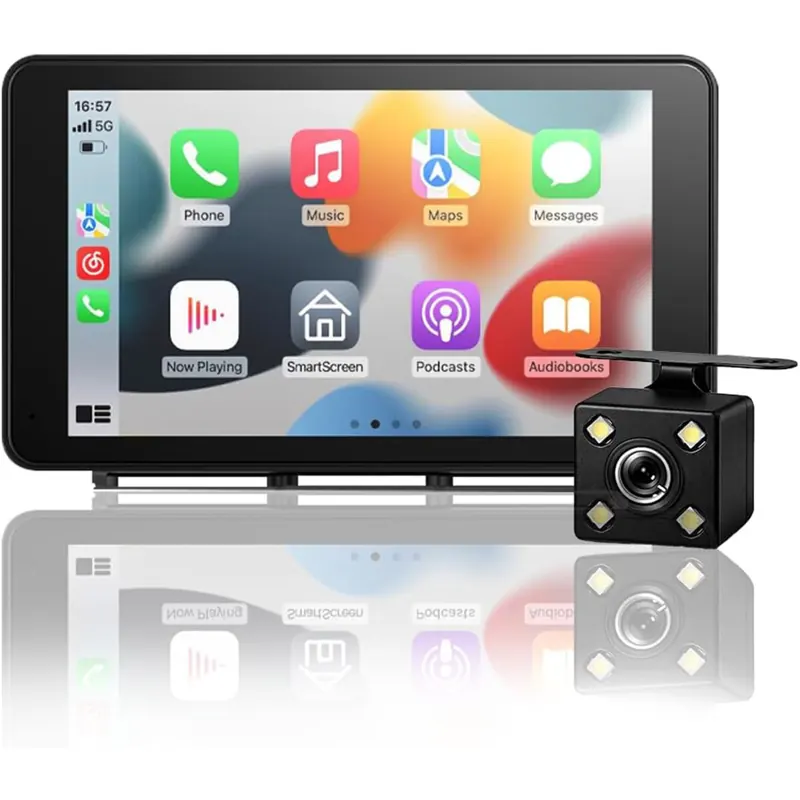 AutoSky APID-301 7" Smart Screen Pro | Tragbarer kabelloser 7" CarPlay & Android Auto-Bildschirm