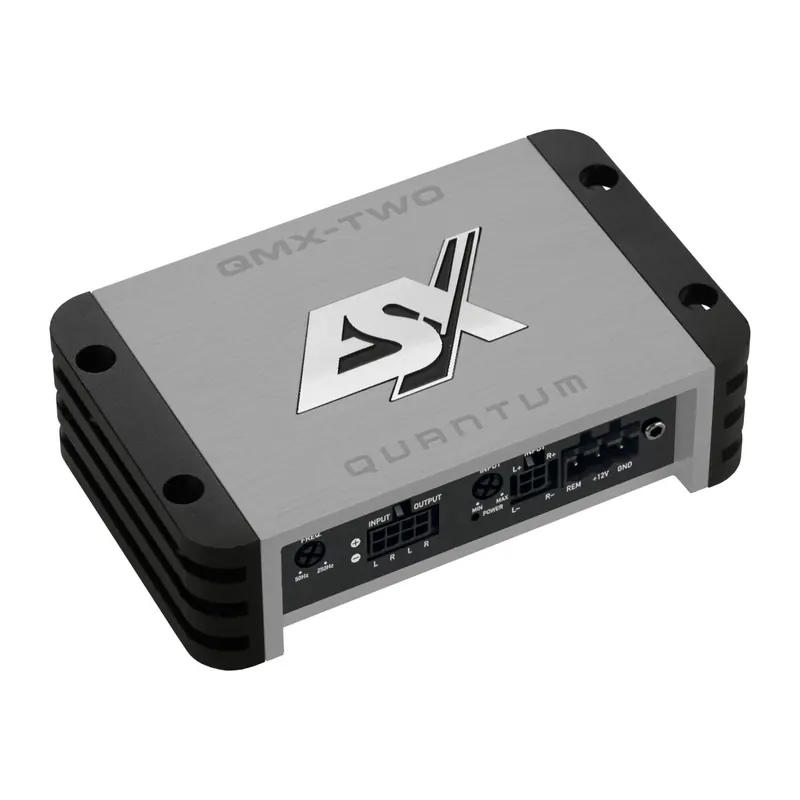 ESX QUANTUM QMX-TWO-BT | 2-Kanal Class D Mini Digital Verstärker mit Bluetooth-Empfänger