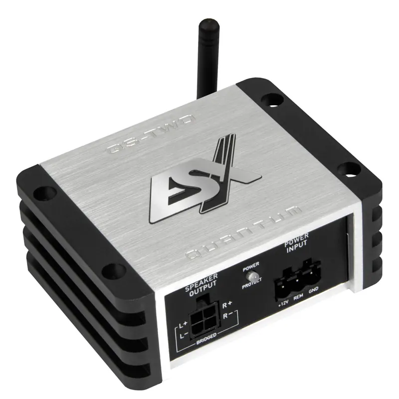 ESX QUANTUM QS-TWO-BT | 2-Kanal Class D Nano Mini Digital Verstärker mit Bluetooth-Empfänger