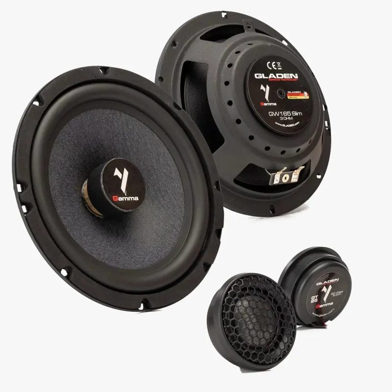 GLADEN GAMMA 165.2 SLIM | 16,5cm 2-Wege Lautsprecher Komponentensystem