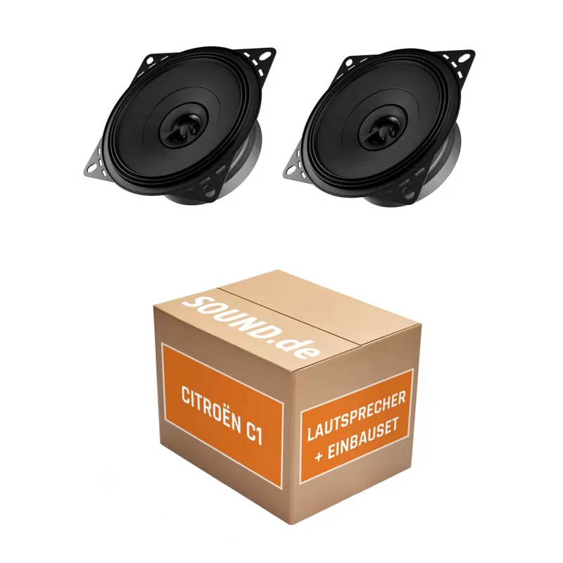 Lautsprecher Boxen Einbaupaket Armaturenbrett Audison APX 4 passend für Citroën C1 | 2x Tief-Mitteltöner mit integriertem Hochtöner 120W MAX