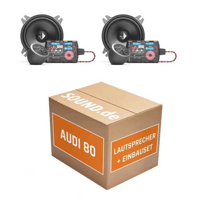 Lautsprecher Boxen Einbaupaket Armaturenbrett Helix CB K100.2-S3 passend für Audi 80 B3 + Limousine | 2x Tief-Mitteltöner 2x Hochtöner