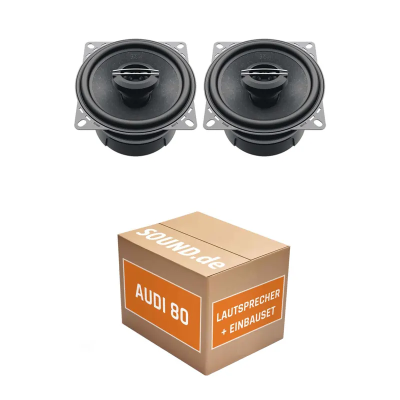 Lautsprecher Boxen Einbaupaket Armaturenbrett Hertz CX 100.5 passend für Audi 80 B4 + Cabrio | 2x Tief-Mitteltöner mit integriertem Hochtöner 120W MAX
