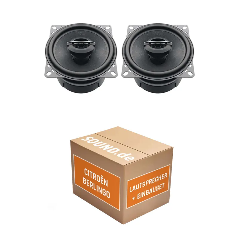 Lautsprecher Boxen Einbaupaket Armaturenbrett Hertz CX 100.5 passend für Citroën Berlingo I | 2x Tief-Mitteltöner mit integriertem Hochtöner 120W MAX