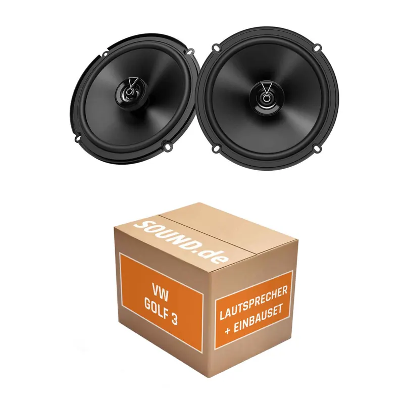 Lautsprecher Boxen Einbaupaket Armaturenbrett JBL Club 3 64FSL passend für VW Golf 3 Kompakt + 2/3 türig | 2x Tief-Mitteltöner mit integriertem Hochtöner 165W MAX