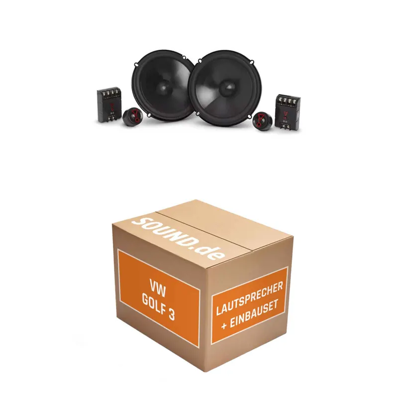 Lautsprecher Boxen Einbaupaket Armaturenbrett JBL Stage3 607CF passend für VW Golf 3 Kompakt + 4/5 türig | 2x Tief-Mitteltöner 2x Hochtöner