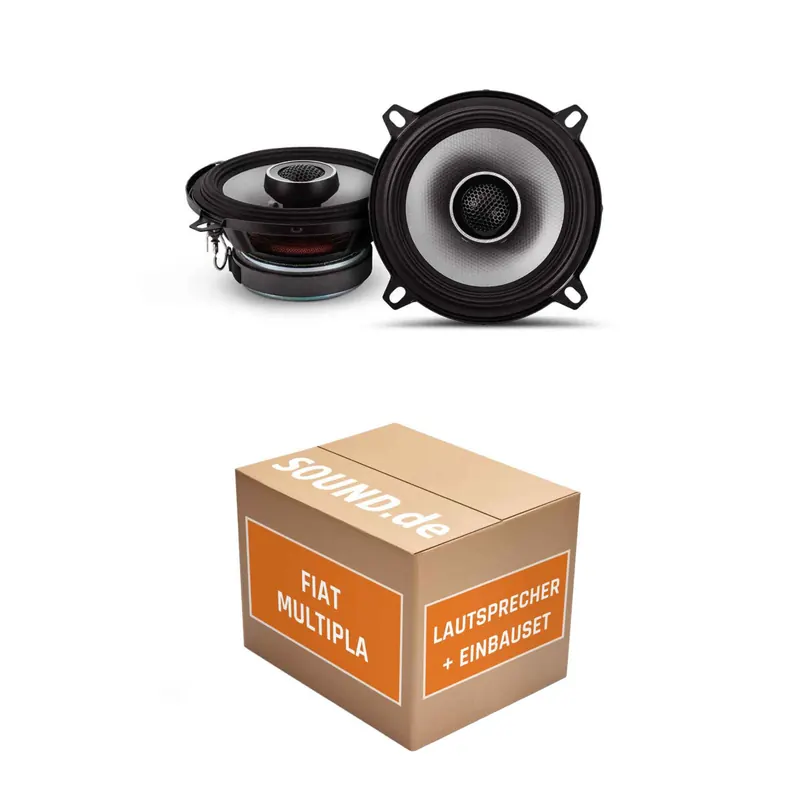 Lautsprecher Boxen Einbaupaket Front Alpine S2-S50 passend für Multipla 1 | 2x Tief-Mitteltöner mit separaten Hochtöner 170W MAX