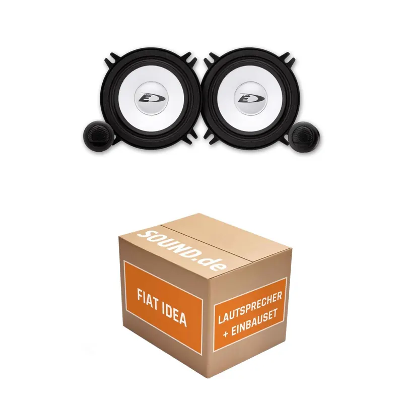 Lautsprecher Boxen Einbaupaket Front Alpine SXE-1350S passend für Fiat Idea | 250W Power 2x Hochtöner 2x Frequenzweiche