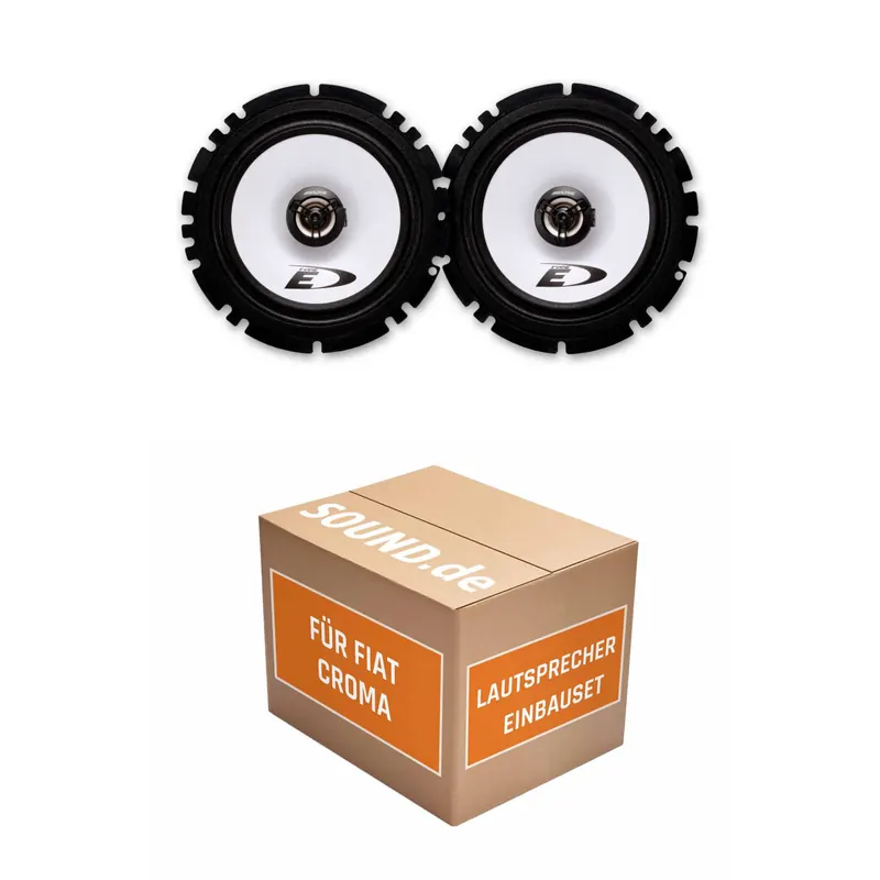 Lautsprecher Boxen Einbaupaket Front Alpine SXE-1725 passend für Fiat Croma Typ 194 | 2x Tief-Mitteltöner mit integriertem Hochtöner 220W MAX