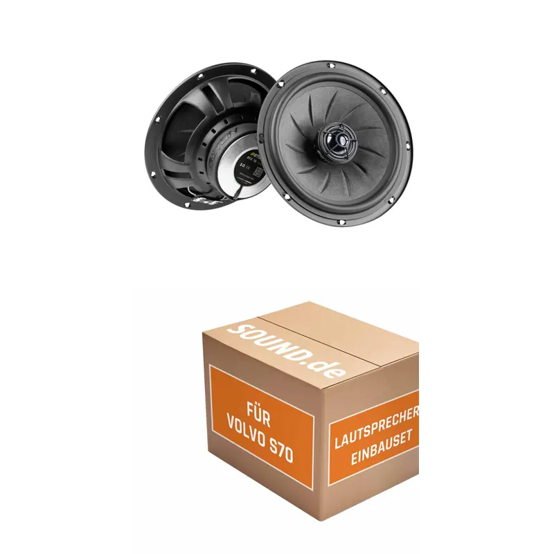 Lautsprecher Boxen Einbaupaket Front Eton PFX16 passend für Volvo S70 | 2x Tief-Mitteltöner mit integriertem Hochtöner 100W MAX