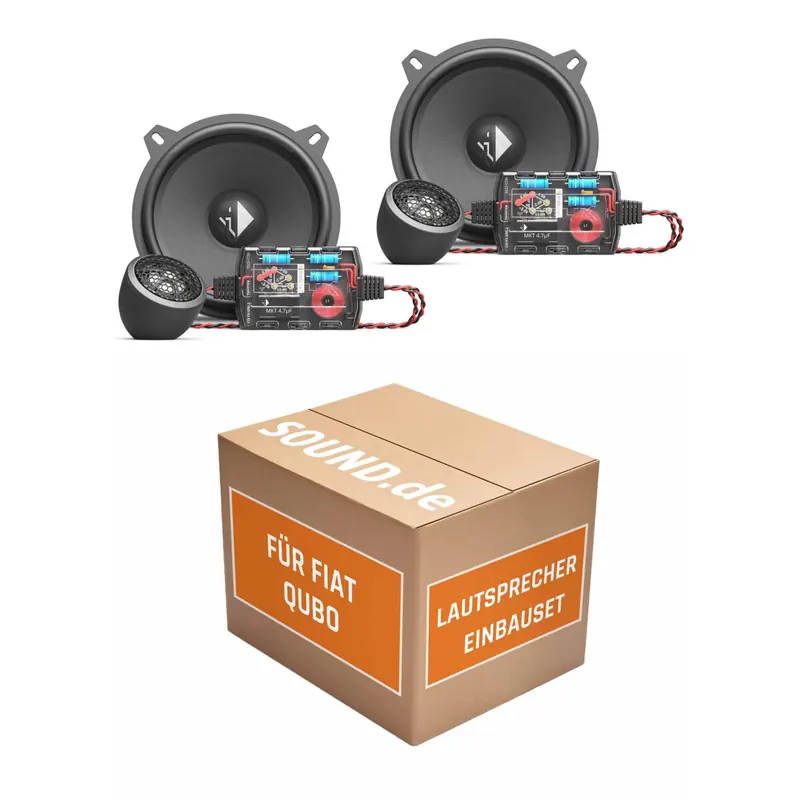 Lautsprecher Boxen Einbaupaket Front Helix Ci3 K130.2-S3 passend für Fiat Qubo Typ 225 | 2x Tief-Mitteltöner 2x Hochtöner