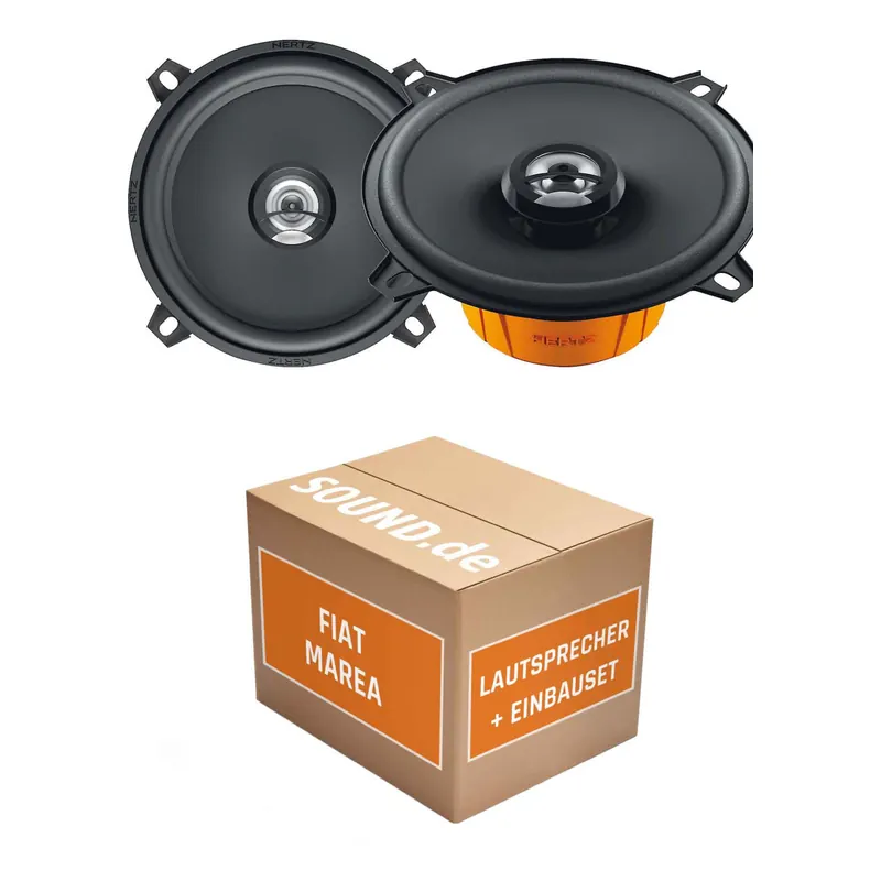Lautsprecher Boxen Einbaupaket Front Hertz DCX 130.3 passend für Fiat Marea | 2x Tief-Mitteltöner mit integriertem Hochtöner 80W MAX