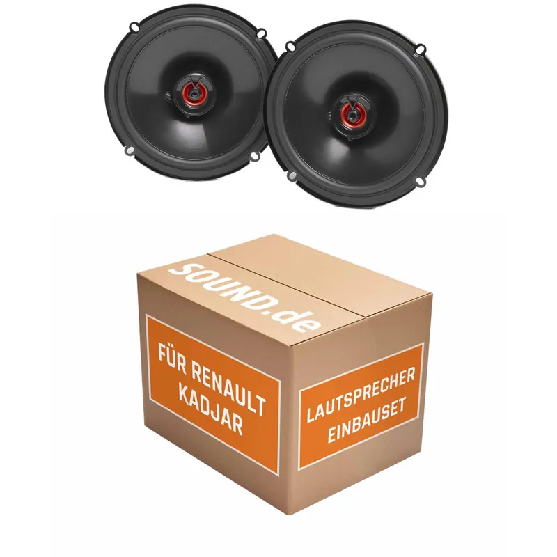 Lautsprecher Boxen Einbaupaket Front JBL Club 620F passend für Renault Kadjar | 2x Tief-Mitteltöner mit integriertem Hochtöner 165W MAX