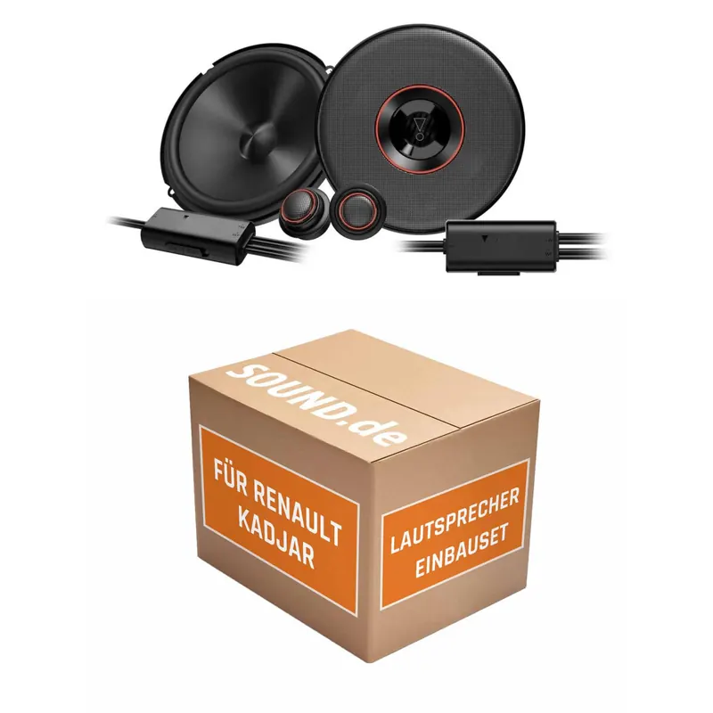 Lautsprecher Boxen Einbaupaket Front JBL Club3 64C passend für Renault Kadjar | 2x Tief-Mitteltöner 2x Hochtöner