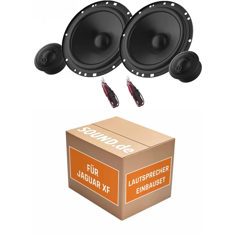 Lautsprecher Boxen Einbaupaket Front JBL Stage2 64CFS passend für Jaguar XF Typ X250 | Set für zwei Türen 270W Belastbarkeit