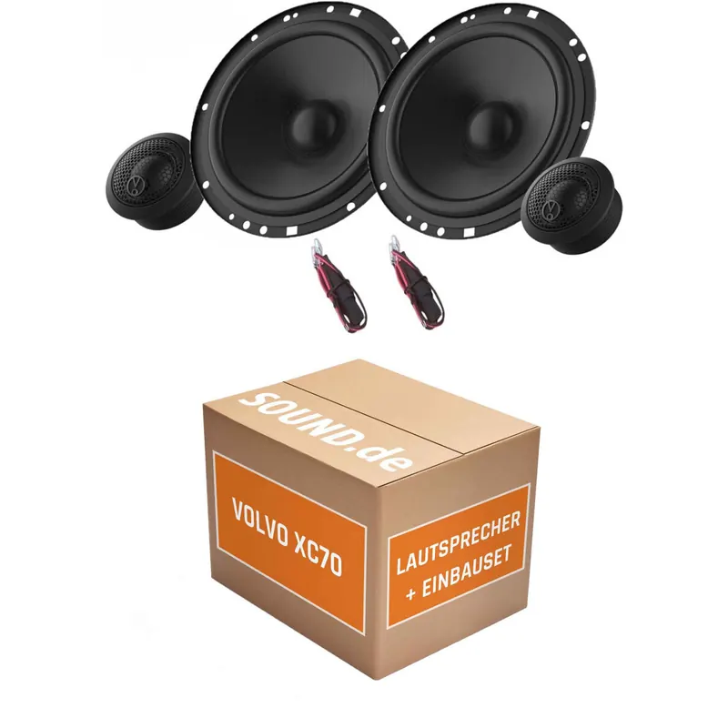 Lautsprecher Boxen Einbaupaket Front JBL Stage2 64CFS passend für Volvo XC70 P2 | Set für zwei Türen 270W Belastbarkeit
