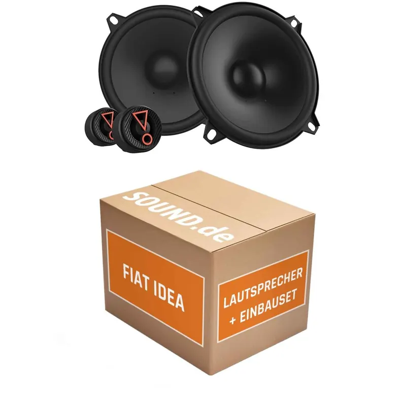 Lautsprecher Boxen Einbaupaket Front JBL Stage3 507CF passend für Fiat Idea | 2x Tief-Mitteltöner 2x Hochtöner