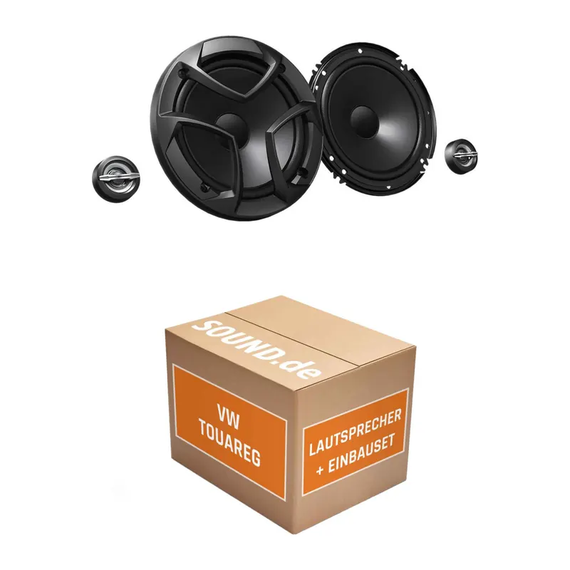 Lautsprecher Boxen Einbaupaket Front JVC CS-JS600 passend für VW Touareg II Typ CR (2002-2010) | 2x Tief-Mitteltöner 2x Hochtöner