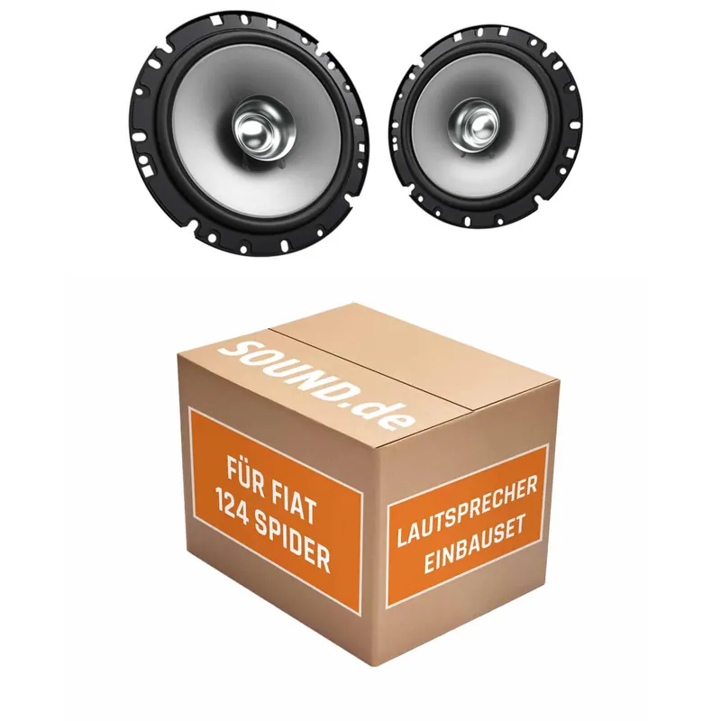 Lautsprecher Boxen Einbaupaket Front Kenwood KFC-S1756 passend für Fiat 124 Spider | 2x Tief-Mitteltöner mit integriertem Hochtöner 300W MAX