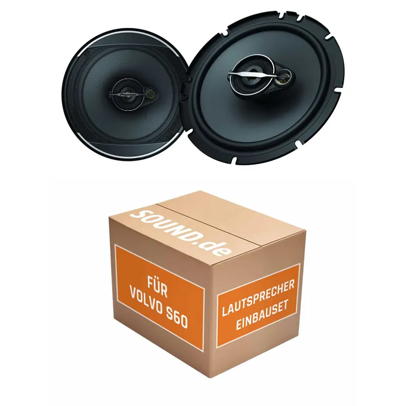 Lautsprecher Boxen Einbaupaket Front Pioneer TS-A1671F passend für VolvoS60 P24 | 2x Tief-Mitteltöner mit integriertem Hochtöner 320W MAX