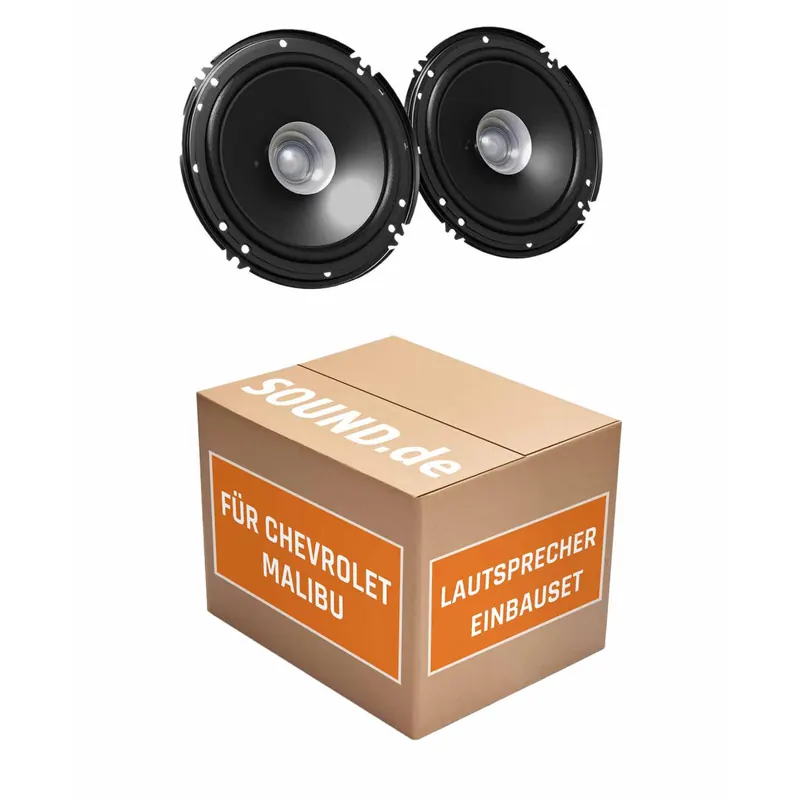 Lautsprecher Boxen Einbaupaket Heck JVC CS-J610X passend für Chevrolet Malibu | 2x Tief-Mitteltöner mit integriertem Hochtöner 300W MAX
