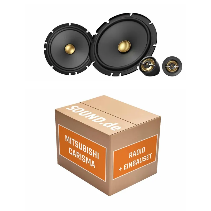 Lautsprecher Boxen Einbaupaket Heck Pioneer TS-A1601C passend für Mitsubishi Carisma DA2A | 2x Tief-Mitteltöner 2x Hochtöner
