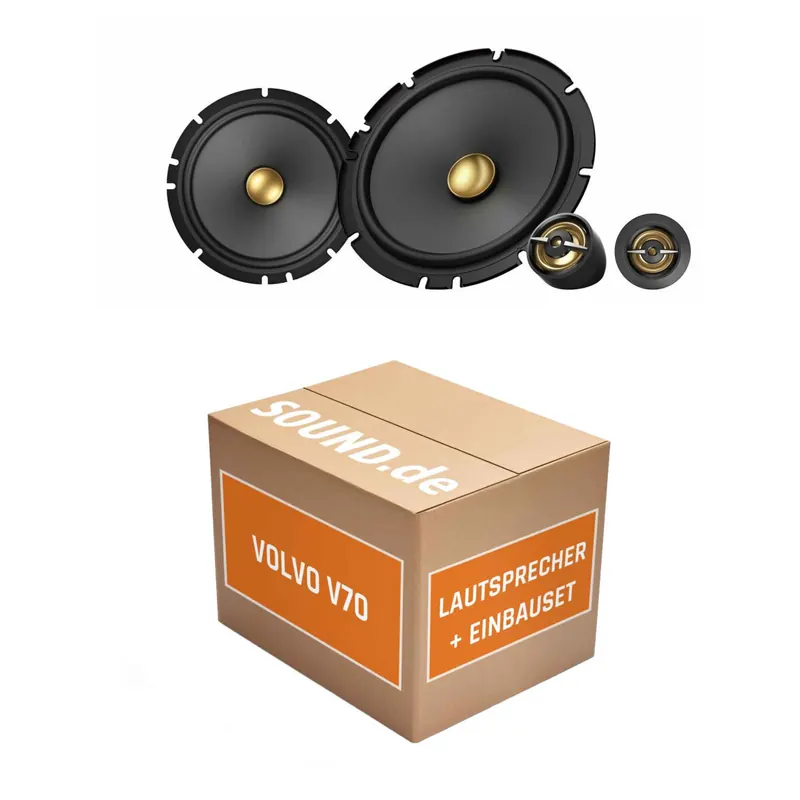 Lautsprecher Boxen Einbaupaket Heck Pioneer TS-A1601C passend für Volvo V70 L/P80 | 2x Tief-Mitteltöner 2x Hochtöner