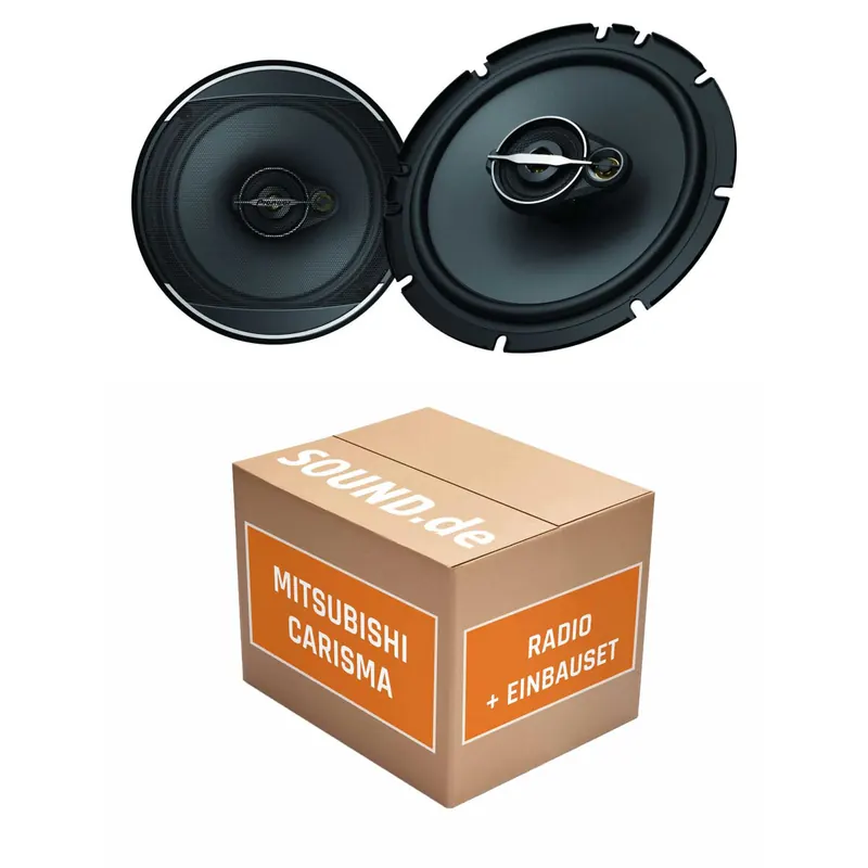 Lautsprecher Boxen Einbaupaket Heck Pioneer TS-A1671F passend für Mitsubishi Carisma DA2A | 2x Tief-Mitteltöner mit integriertem Hochtöner 320W MAX