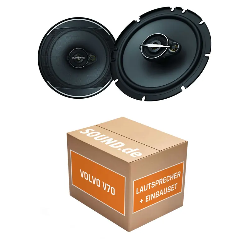 Lautsprecher Boxen Einbaupaket Heck Pioneer TS-A1671F passend für Volvo V70 L/P80 | 2x Tief-Mitteltöner mit integriertem Hochtöner 320W MAX