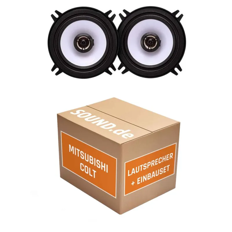 Lautsprecher Boxen Einbaupaket hinten Alpine SXE-1325S passend für Mitsubishi Colt Z30 | 2x Tief-Mitteltöner mit integriertem Hochtöner 200W MAX