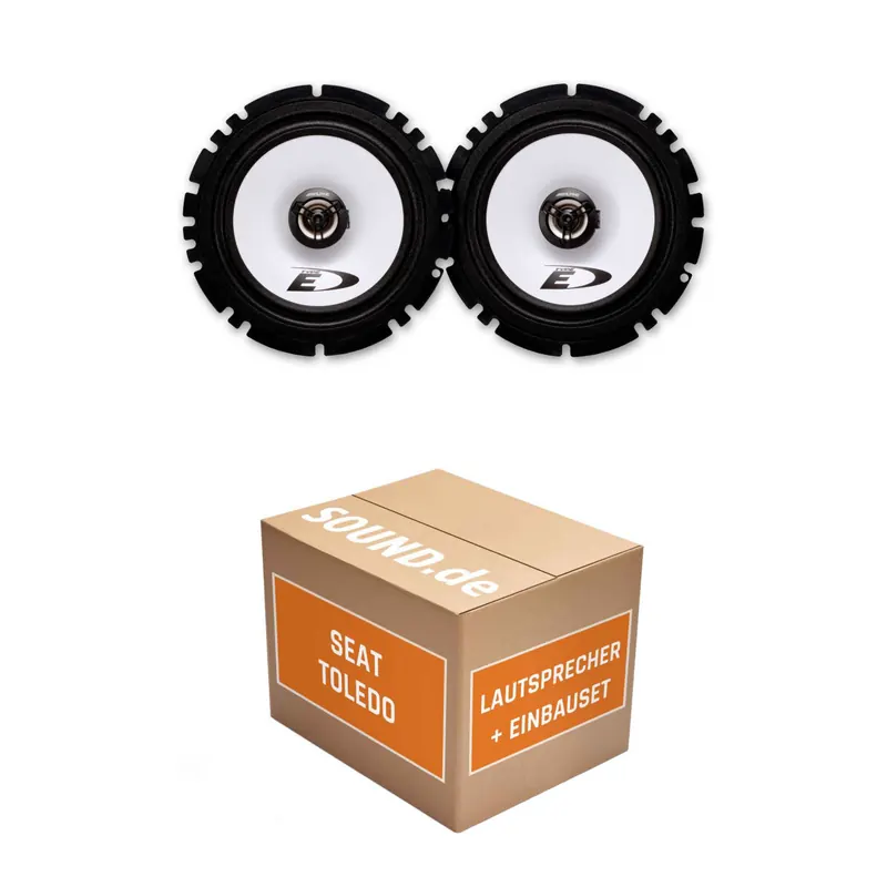 Lautsprecher Boxen Einbaupaket hinten Alpine SXE-1725 passend für Seat Toledo IV | 2x Tief-Mitteltöner mit integriertem Hochtöner 220W MAX