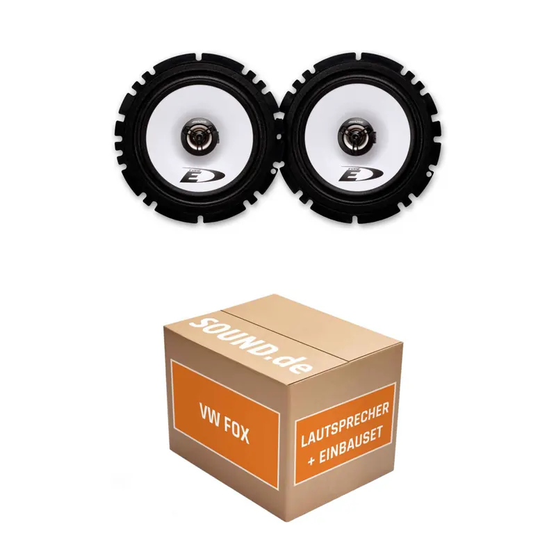 Lautsprecher Boxen Einbaupaket hinten Alpine SXE-1725 passend für VW Fox 5Z | 2x Tief-Mitteltöner mit integriertem Hochtöner 220W MAX