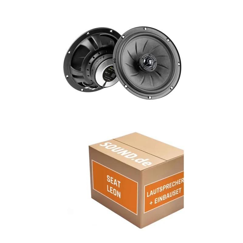 Lautsprecher Boxen Einbaupaket hinten Eton PFX16 passend für Seat Leon II 1P | 2x Tief-Mitteltöner mit integriertem Hochtöner 100W MAX