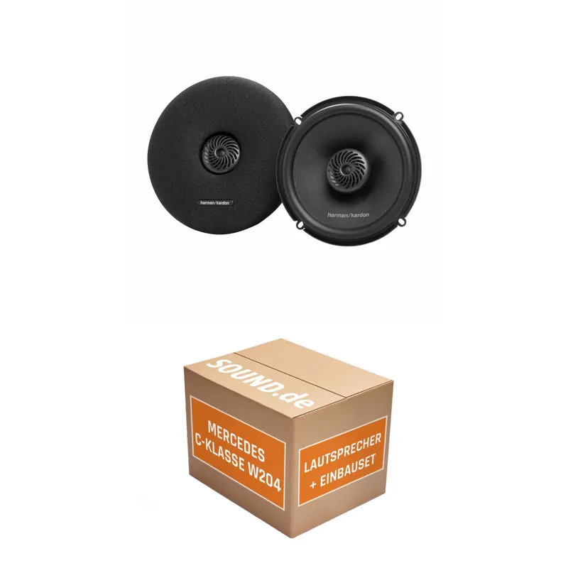 Lautsprecher Boxen Einbaupaket hinten Harman/Kardon FIT6 passend für Mercedes C-Klasse W 204 + T-Modell/Kombi | 360W System für zwei Türen