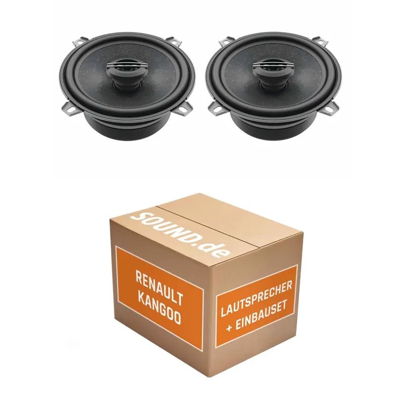 Lautsprecher Boxen Einbaupaket hinten Hertz CX 130 passend für Renault Kangoo Typ W | 2x Tief-Mitteltöner mit integriertem Hochtöner 150W MAX