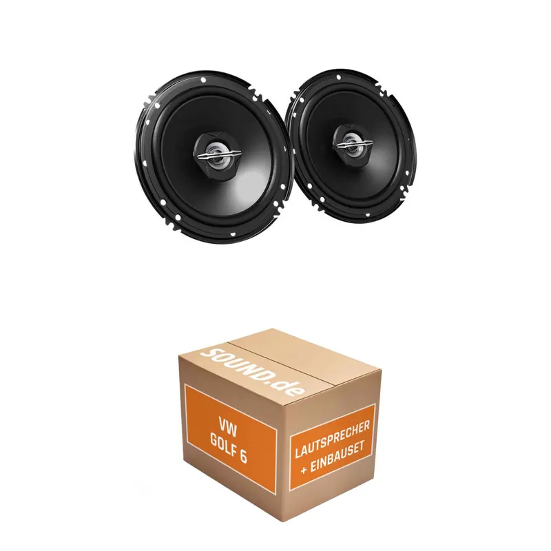 Lautsprecher Boxen Einbaupaket Seitenteil hinten JVC CS-J620X passend für VW Golf VI Cabrio | 2x Tief-Mitteltöner inkl. Hochtöner 300W