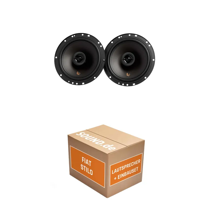 Lautsprecher Boxen Einbaupaket Seitliche Heckablage Infinity Alpha 603F passend für Fiat Stilo Typ 198 + 2/3-Türer | 480Watt